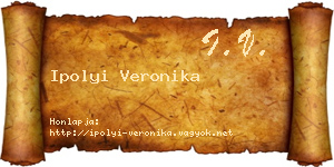 Ipolyi Veronika névjegykártya